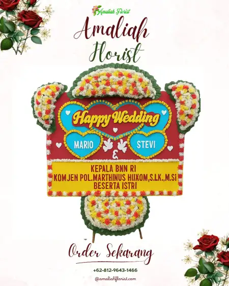 Papan Bunga Pernikahan Plangkapan